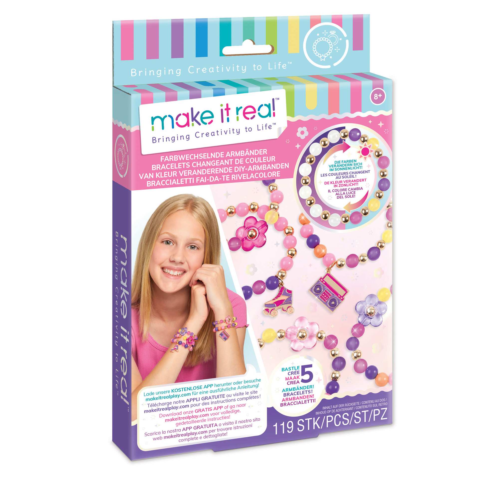 Make It Real Diy 1217 Pulseras Con Revelado De Color
