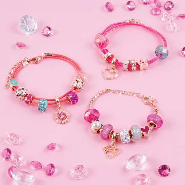 Make It Real Diy 1722 Pulseras Con Dijes Halo: Piensa En Rosa