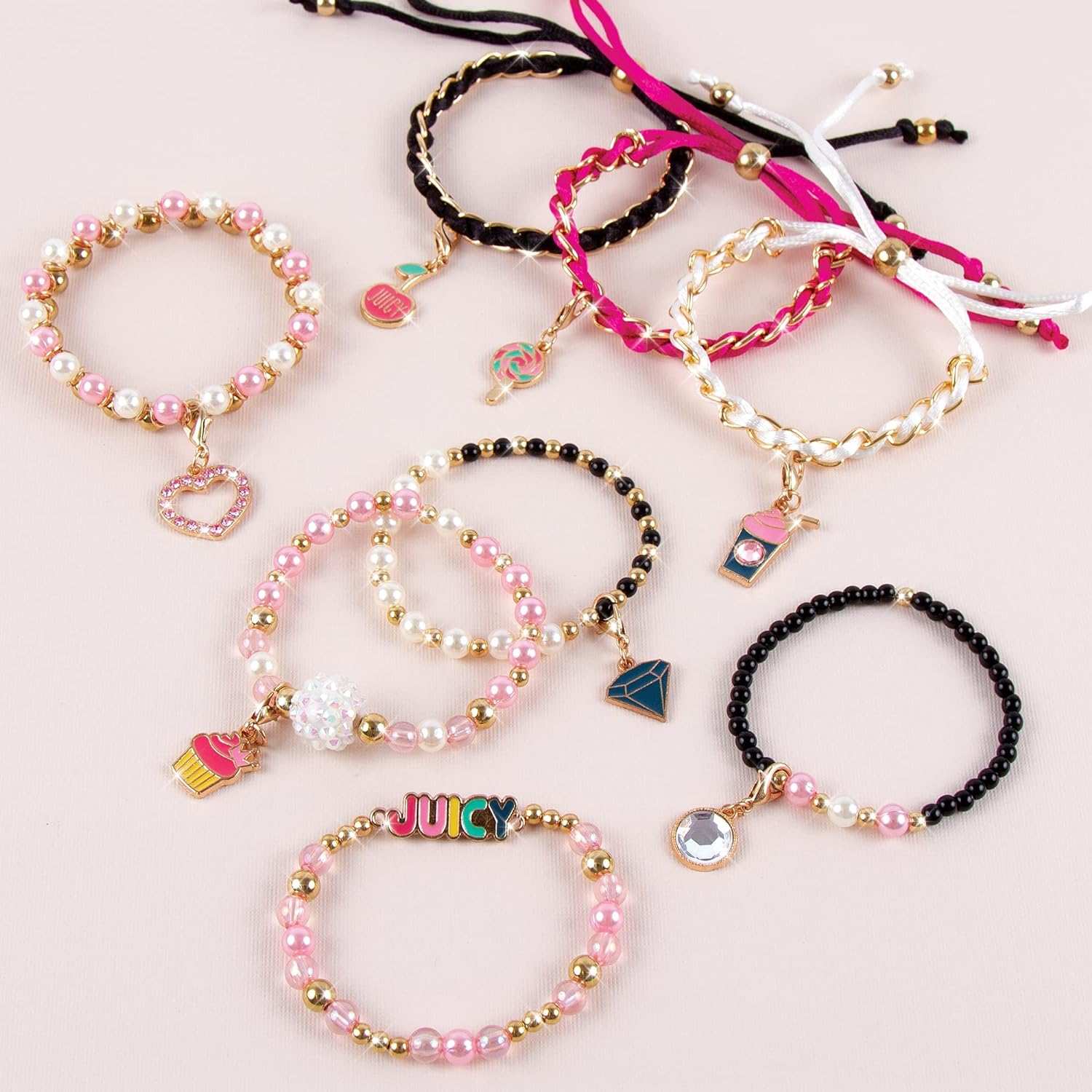 Make It Real Diy 4432 Mini Pulseras Juicy Couture Rosa Y Preciosa