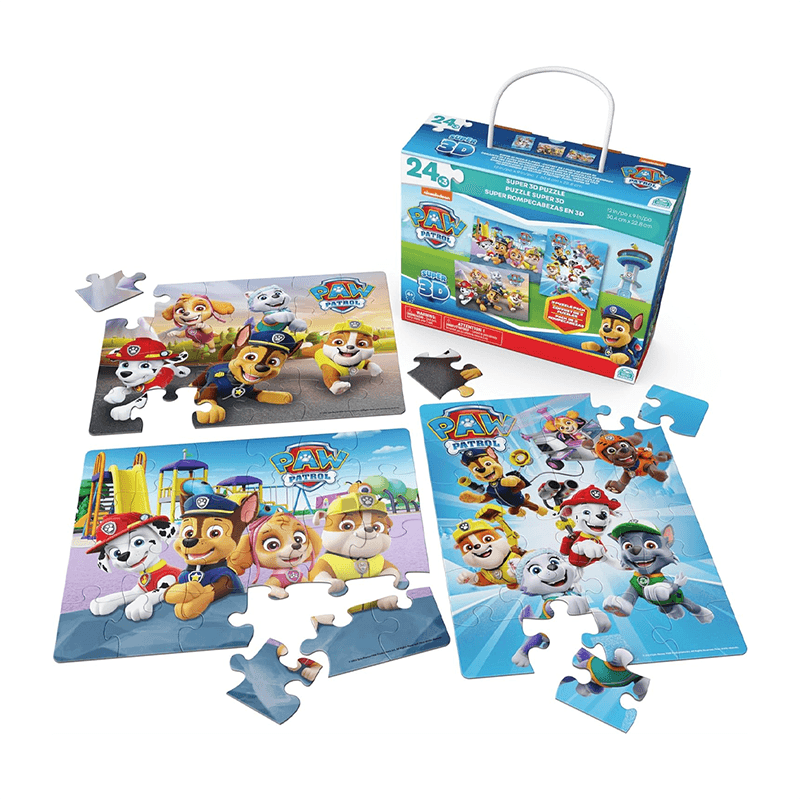 Spin Master Games 6066807 Paw Patrol Set De 3 Super Rompecabezas En 3D