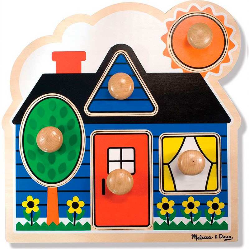 Melissa & Doug 12053 Firts Shapes Large Peg Puzzle