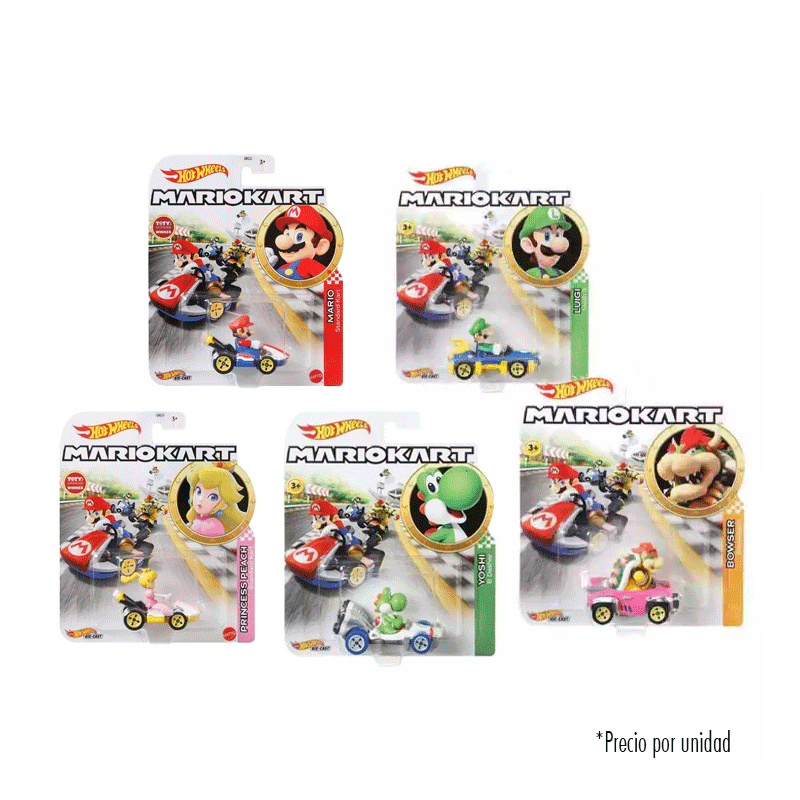 Mattel Hot Wheels Gbg25 Vehiculo De Mario Kart S8 Surtido