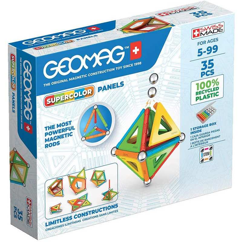 Geomag Classic #377 Set De Cubos Magneticos Paneles Supercolor 35 Pcs