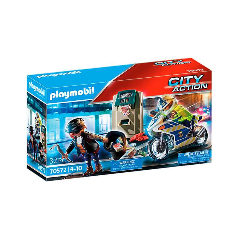 Playmobil City Action 70572 Moto De Policia Persecucion Del Ladron