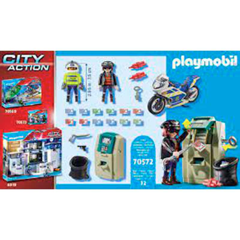 Playmobil City Action 70572 Moto De Policia Persecucion Del Ladron