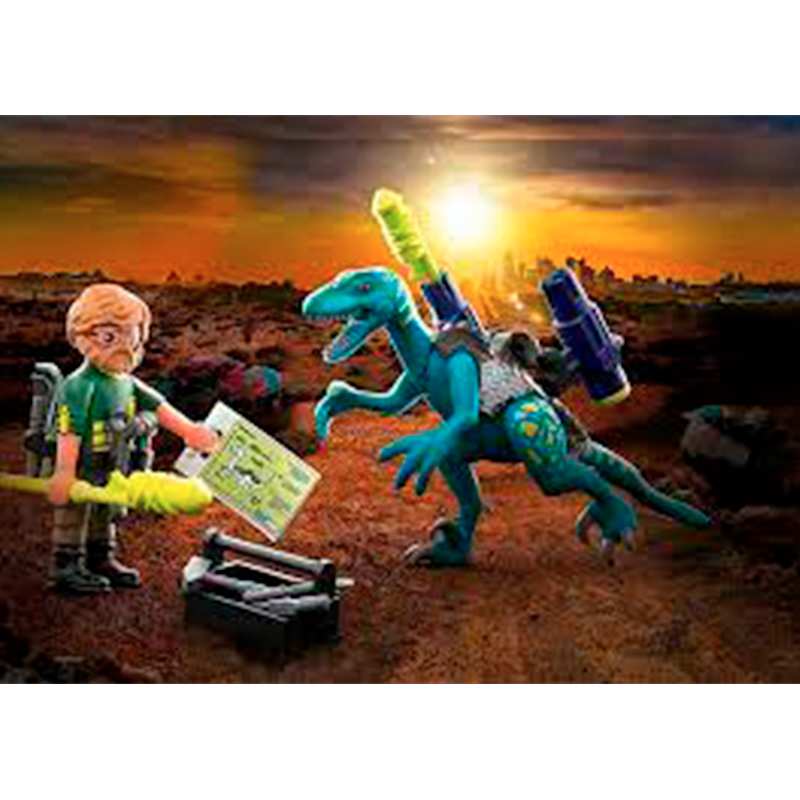 Playmobil Dinos 70629 Tio Rob Armamento Para La Batalla