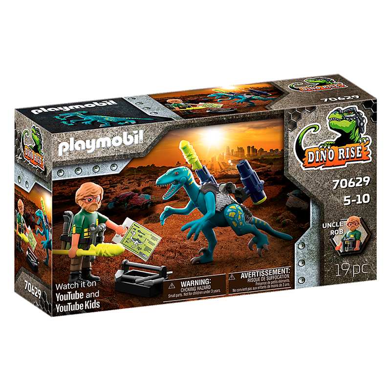 Playmobil Dinos 70629 Tio Rob Armamento Para La Batalla