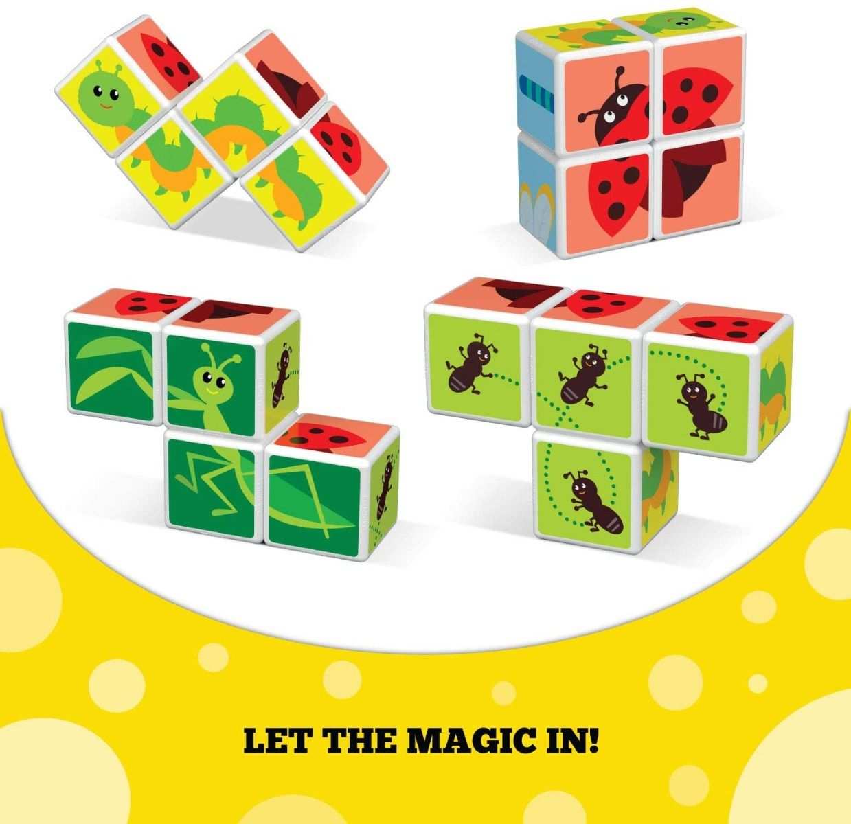 Geomag  Magicube #121 Cubos Magneticos Insectos  7 Pcs