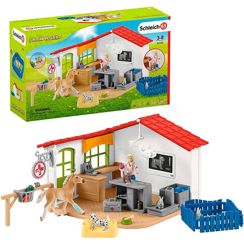 Schleich Farm World 42502 Consulta De Veterinario Con Mascotas