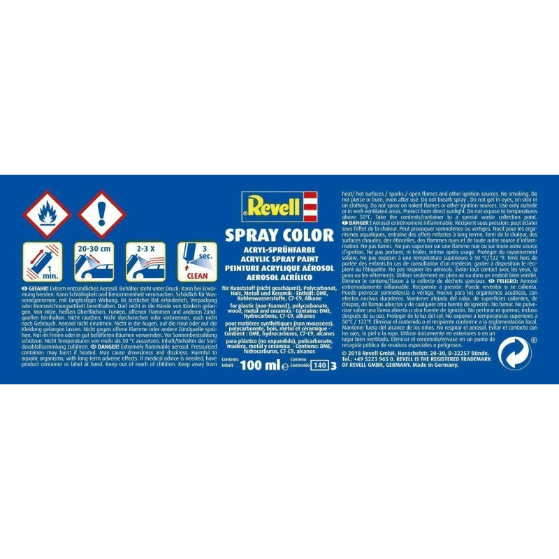 RevellAccesorio Estandar 34109 Spray Color Aerosol Gris Antracita Mate 100Ml