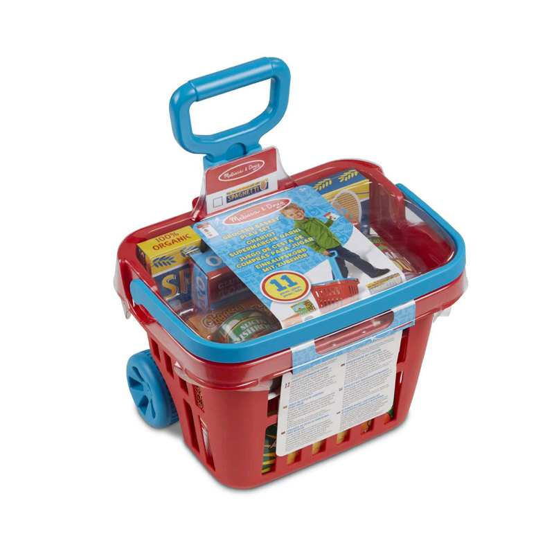 MELISSA & DOUG Pretender y Jugar 14073 Juego de Cesta de Comestibles Fill & Roll