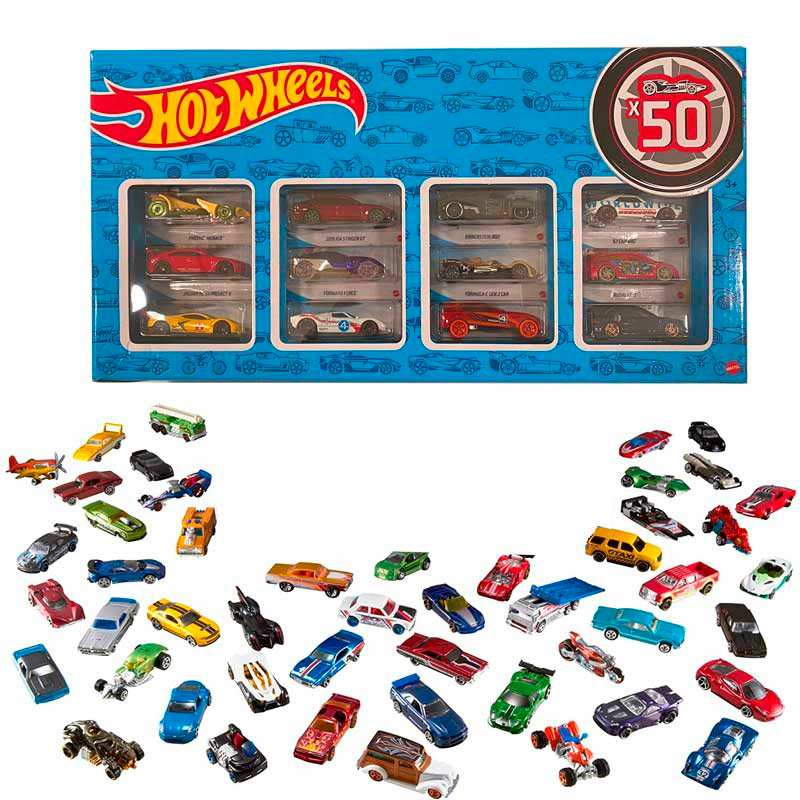 Mattel Hot Wheels Cgn22 Paquete De 50 Carros Clasicos