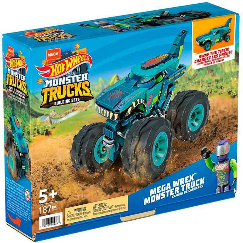 Mattel Hot Wheels Hdj95 Set De Construccion De Monster Truck Mega Wrex