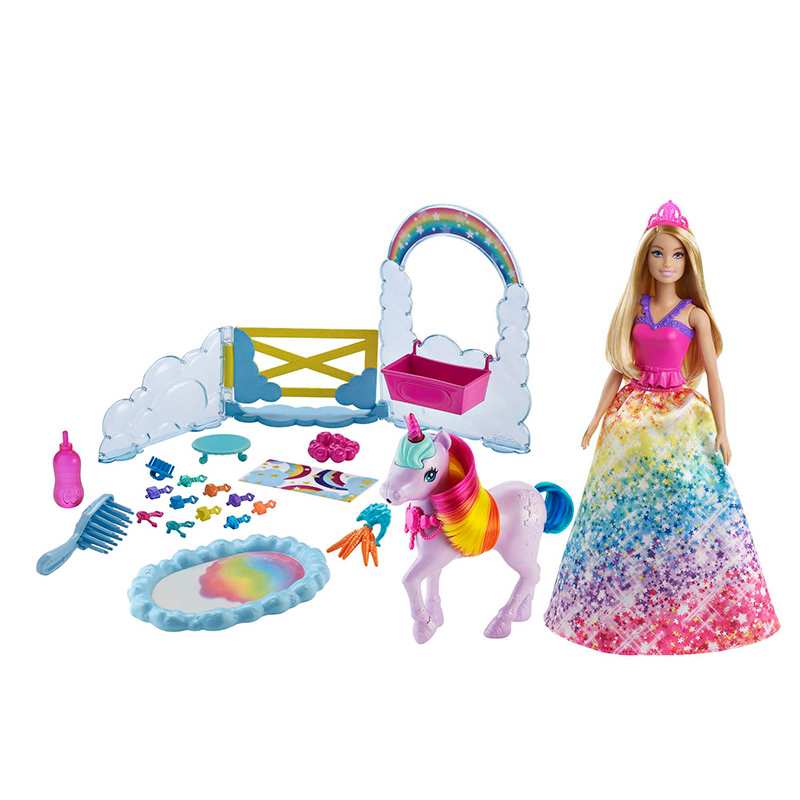 Mattel Barbie Gtg01  Dreamtopia Muñeca Y Unicornio