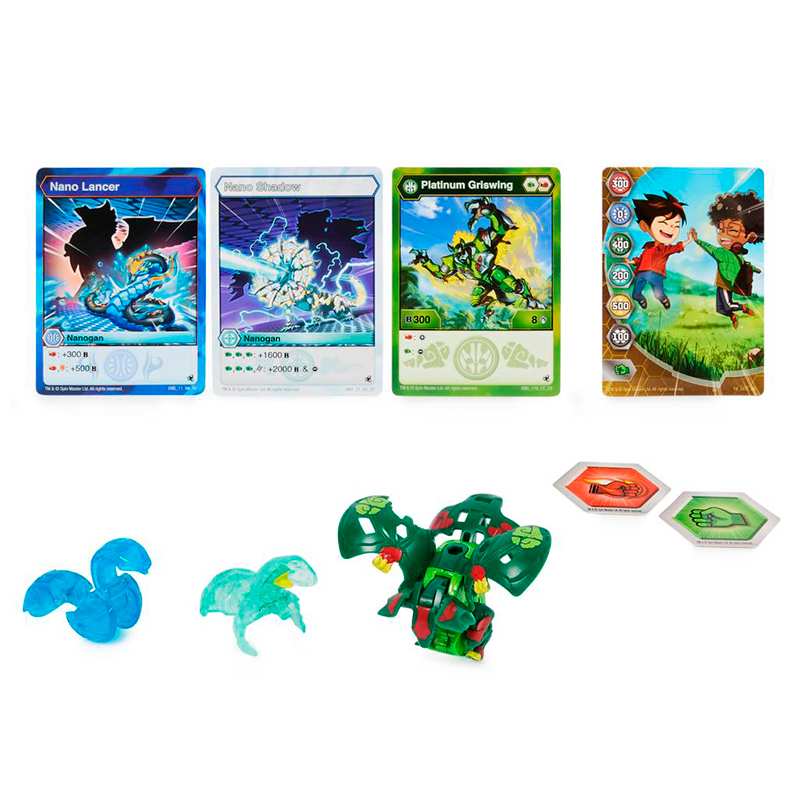 Boing Toys Bakugan 6063394 Platinum Power Up / Griswing / Nano Shadow / Nano Lancer