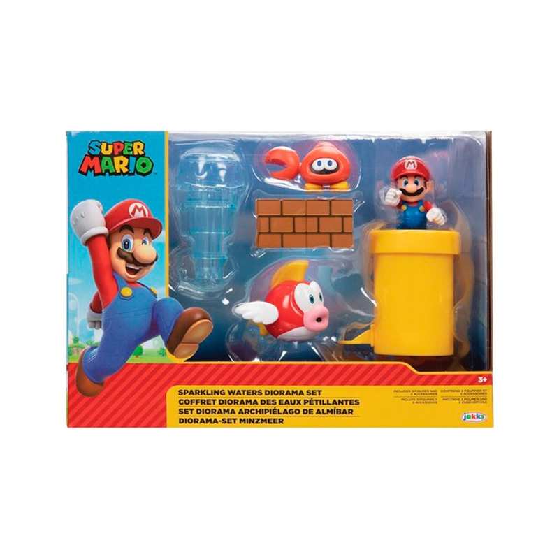 Jakks Pacific Nintendo 413654 Super Mario Set Diorama Aguas Brillantes