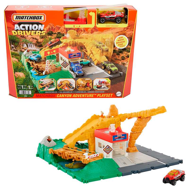 Mattel Matchbox Hbd74 Estación De Bomberos Set De Juego Con Sonidos