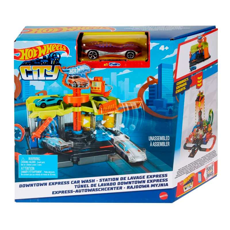 Mattel Hot Wheels Hdr27 Pista Autolavado En La Ciudad