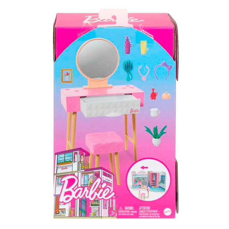 Mattel Barbie Hjv32 Set De Muebles Y Decoraciones Surtido