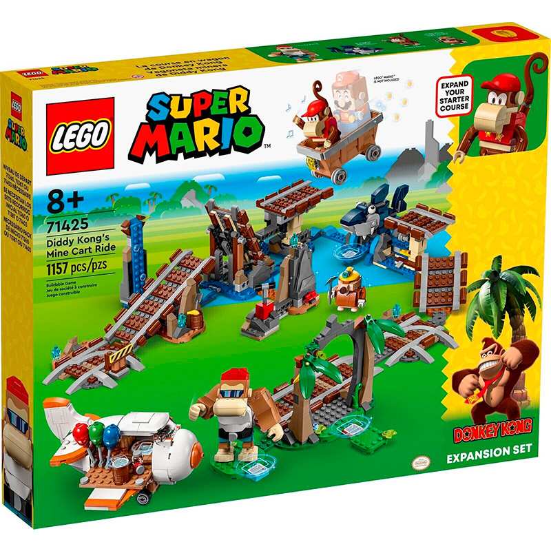 Lego Super Mario Bros 71425 Set De Vagon  Miner De Diddy Kong