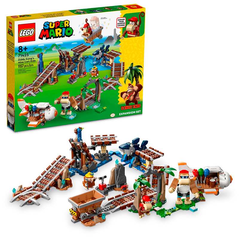 Lego Super Mario Bros 71425 Set De Vagon  Miner De Diddy Kong