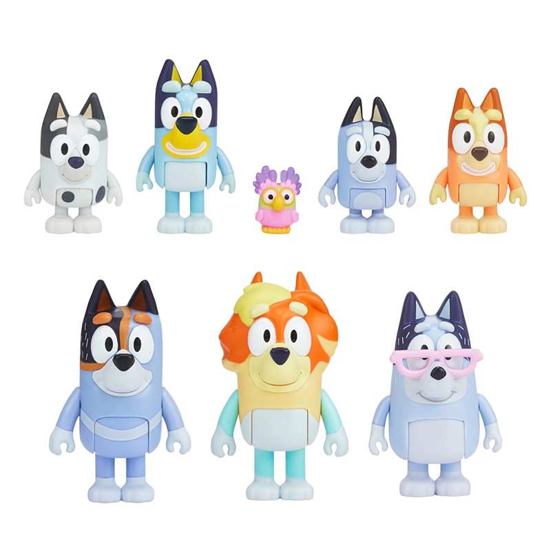 Moose Bluey 17393 Set De Figuras Familia & Amigos 8 Unidades Serie 7