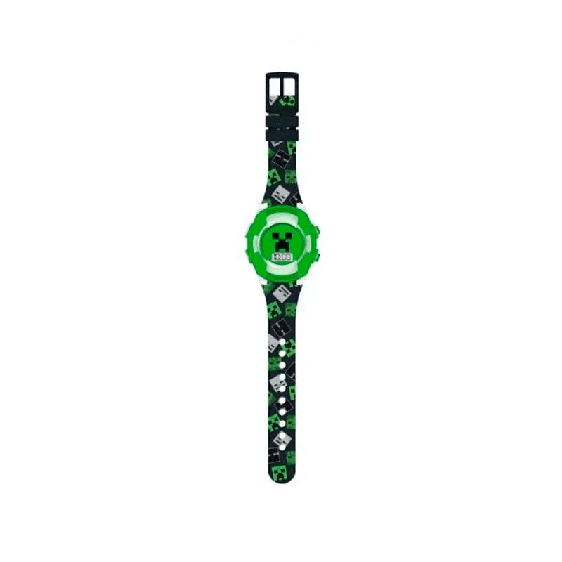Boing Toys Minecraft Min4228 Reloj Parpadeante Lcd Verde & Negro