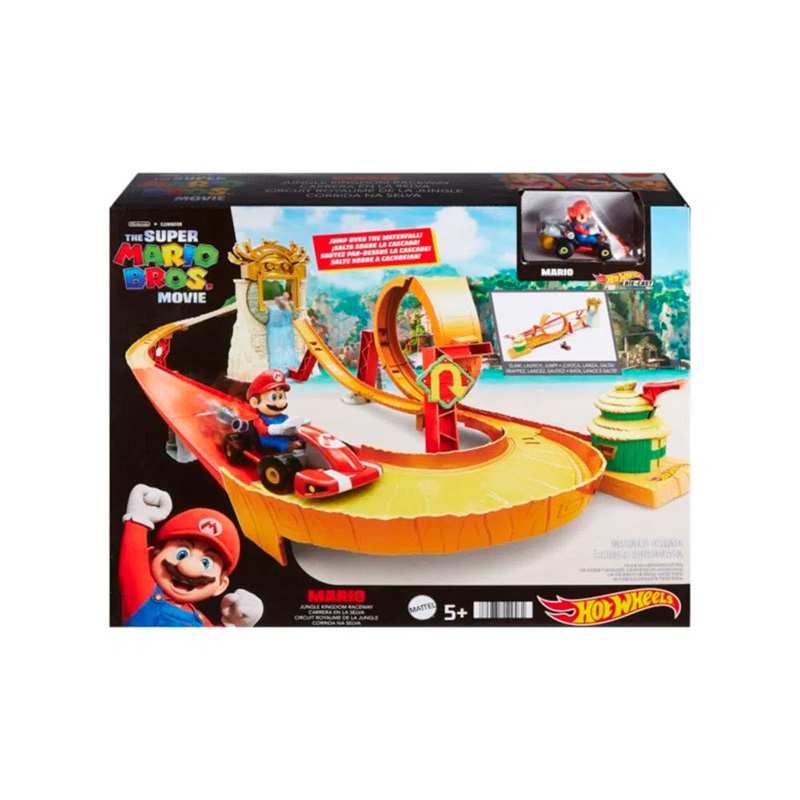 Mattel Hot Wheels Hmk49 Pista Carrera En La Selva Mario Kart