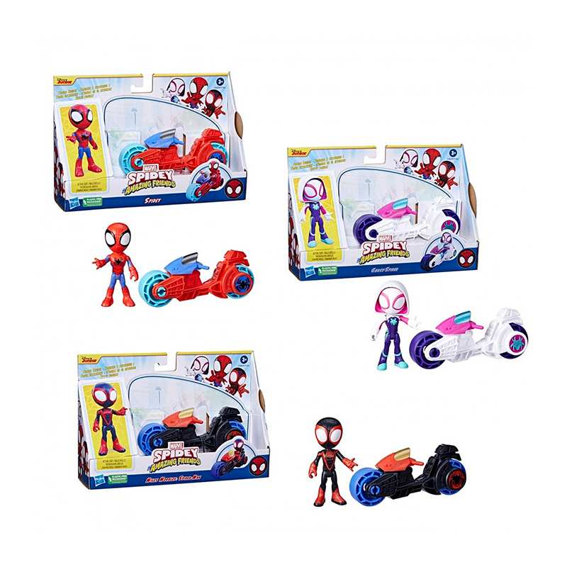 Hasbro Marvel F6777 Spider Amazing Friends Motocicleta Surtido