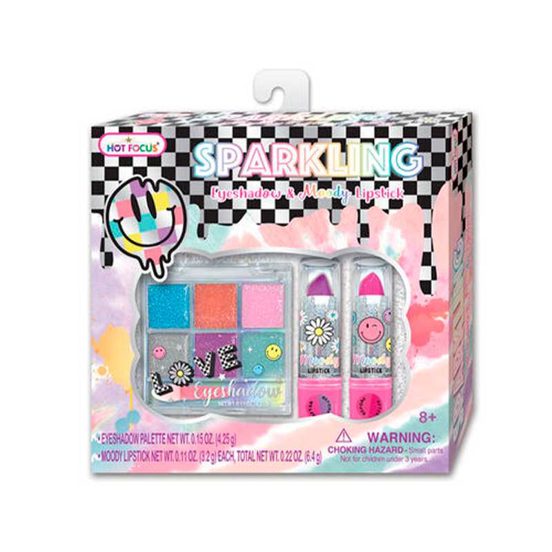 Hot Focus 087Cv Set Cosmetico Sparkling Eyeshadow & Moody Lipsticks Cool Vibes