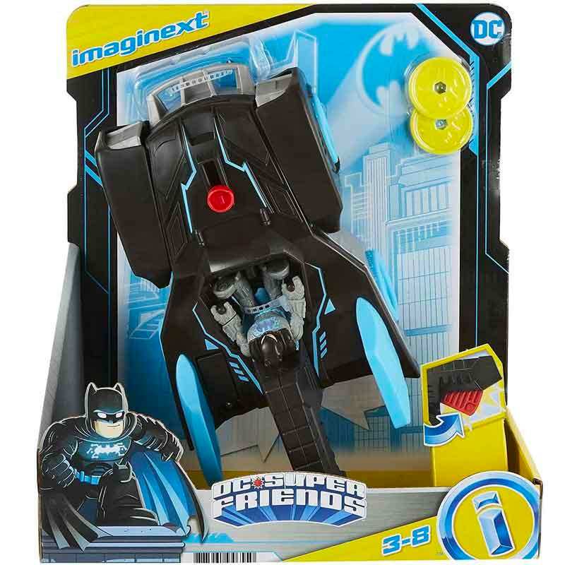 Mattel Imaginext Gwt24 Dc Super Friends Batimovil Trasnformable Con Figura