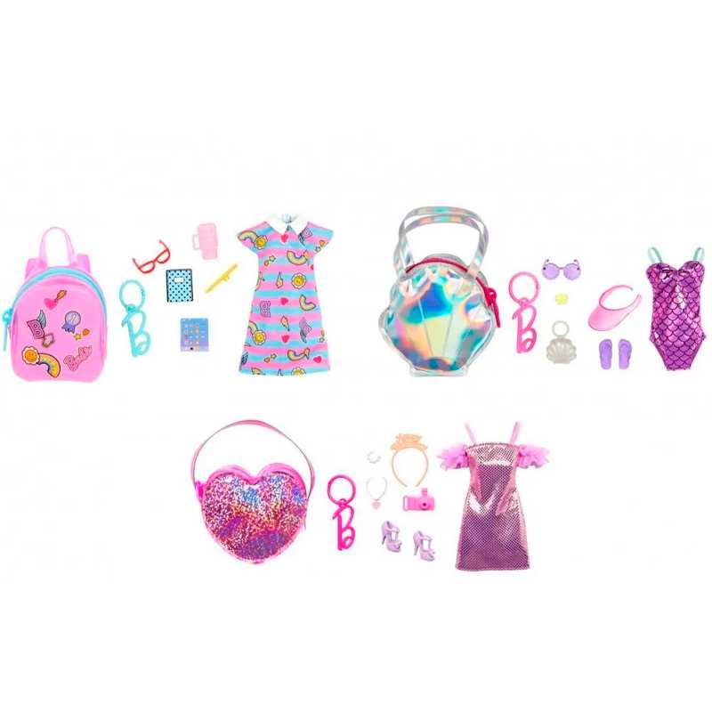 Mattel Barbie Hjt42 Fashion Beauty Accesorios Maleta Con Vestido Surtido