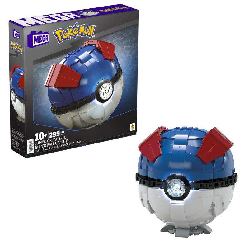 Mattel Mega Construx Hmw04 Set Pokebola Jumbo Con Luz