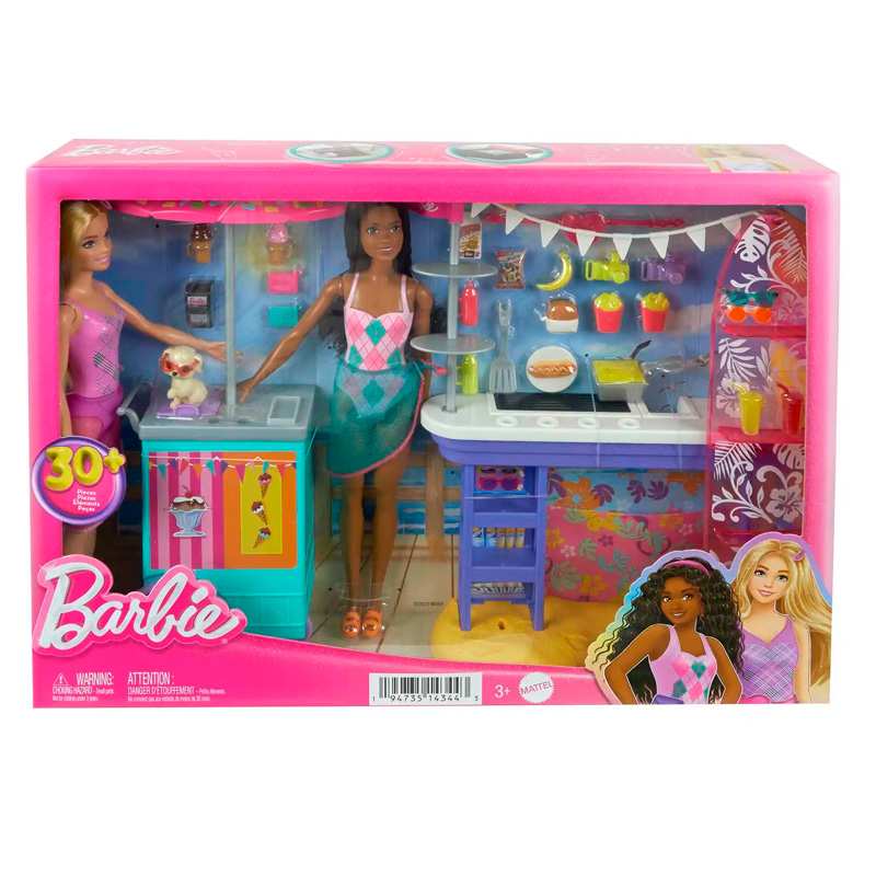 Mattel Barbie Hnk99 Muñeca Set Paseo De Playa