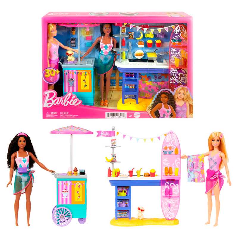 Mattel Barbie Hnk99 Muñeca Set Paseo De Playa