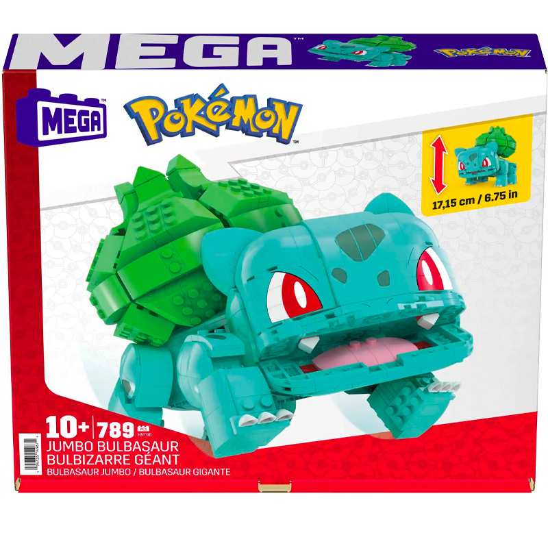Mattel Mega Construx Hnt96 Pokémon Juguete De Construcción Bulbasaur Jumbo