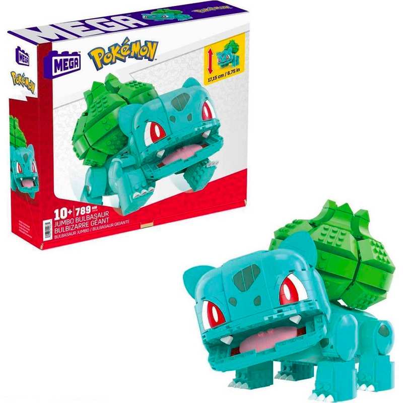 Mattel Mega Construx Hnt96 Pokémon Juguete De Construcción Bulbasaur Jumbo