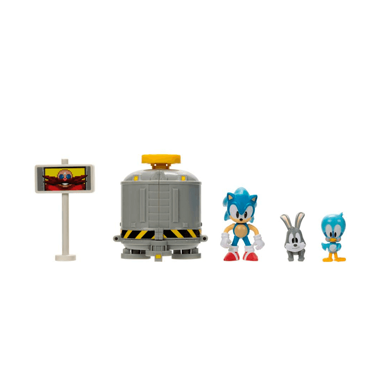 Jakks Pacific Sonic 418864 Set Diorama Nivel Superado Con Figura 2,5 Plg