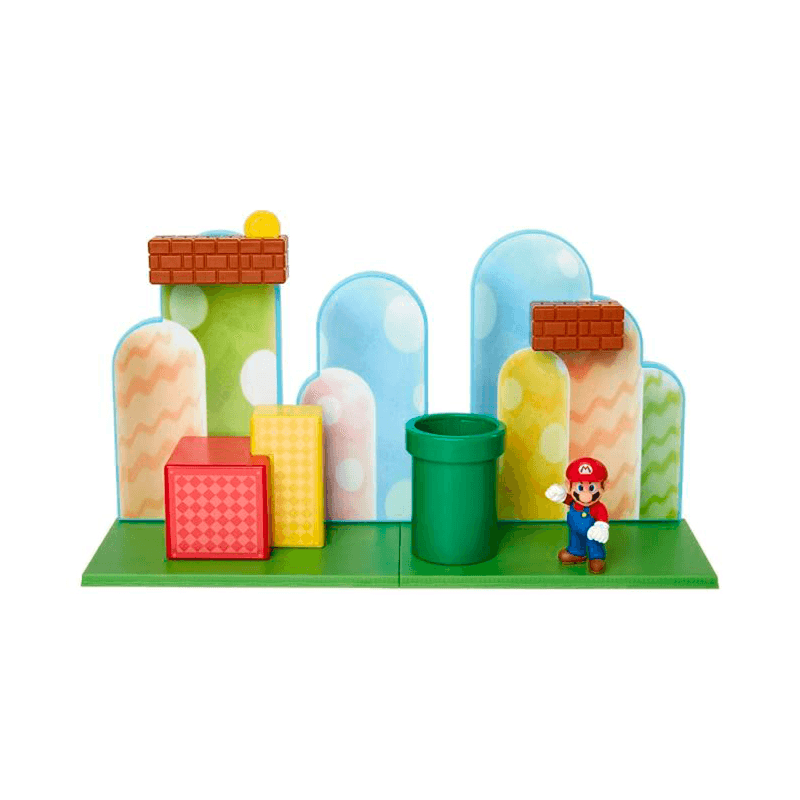 Jakks Pacific Nintendo 85991-4L-Pkr1 Super Mario Playset Figura 2,5 Plg Llanuras De Bellota