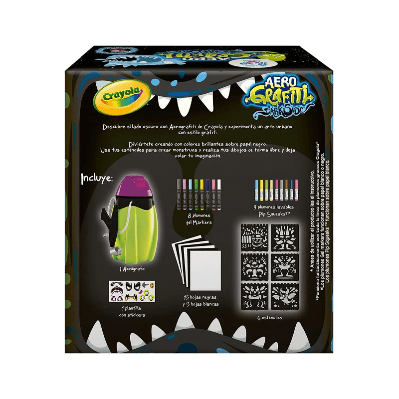 Crayola Cm048740 Aerografo Darkside 45 Piezas