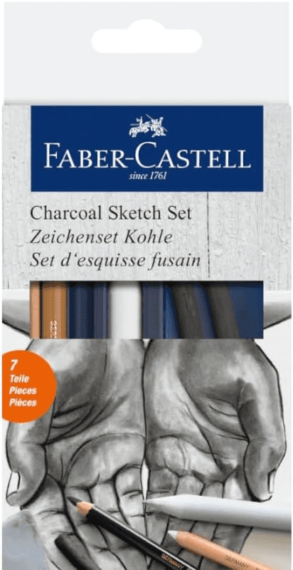 Faber Castell  Fc114002 Caja De Conjunto De Lapices Boceto Al Carboncillo
