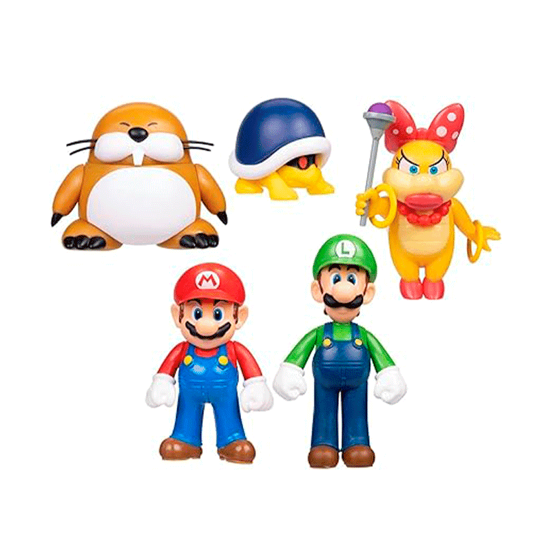 Jakks Pacific Nintendo 423174 Super Mario Set 5 Figuras Limited Art  2.5 Plg Surtidas W46