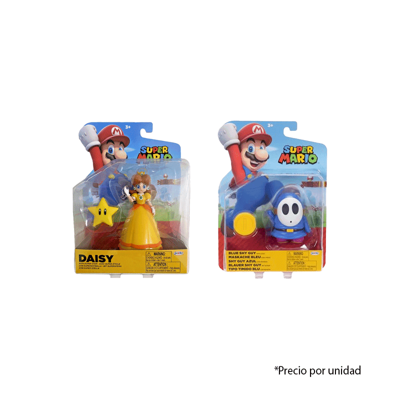 Jakks Pacific Nintendo 421664 Super Mario Set 4 Figuras Limited Art 2.5 Plg Surtidas W38