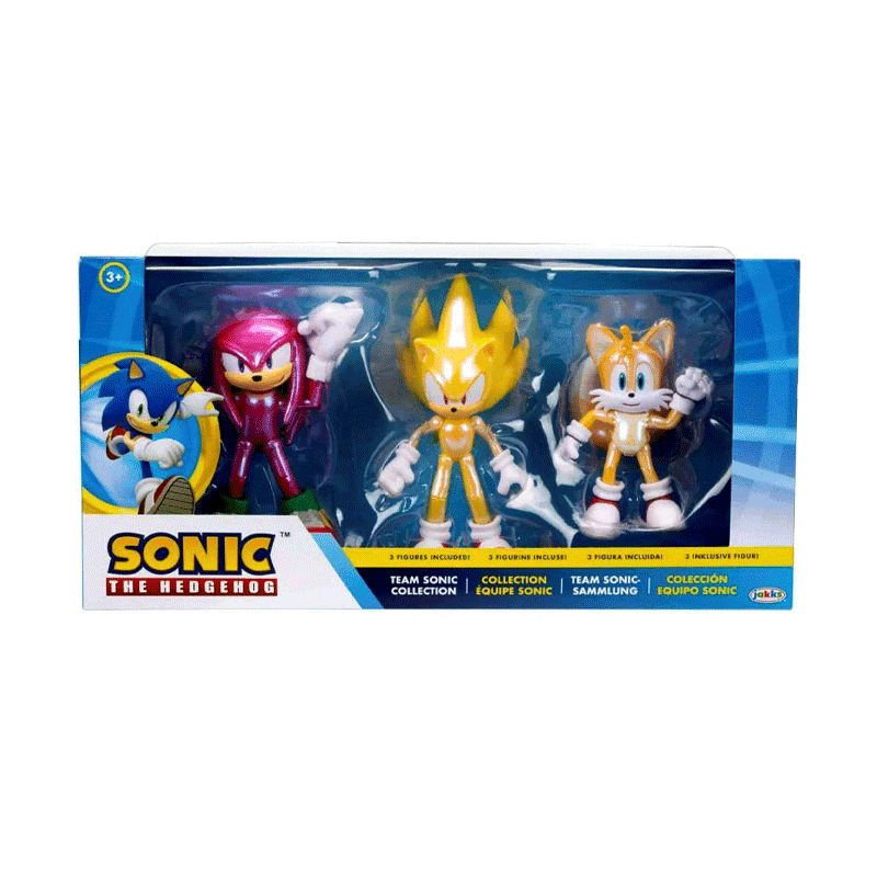 Jakks Pacific Sonic 419074 Set Figuras 4 Plg Tri-Pack Super Sonic