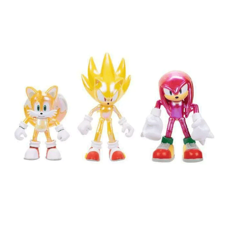 Jakks Pacific Sonic 419074 Set Figuras 4 Plg Tri-Pack Super Sonic