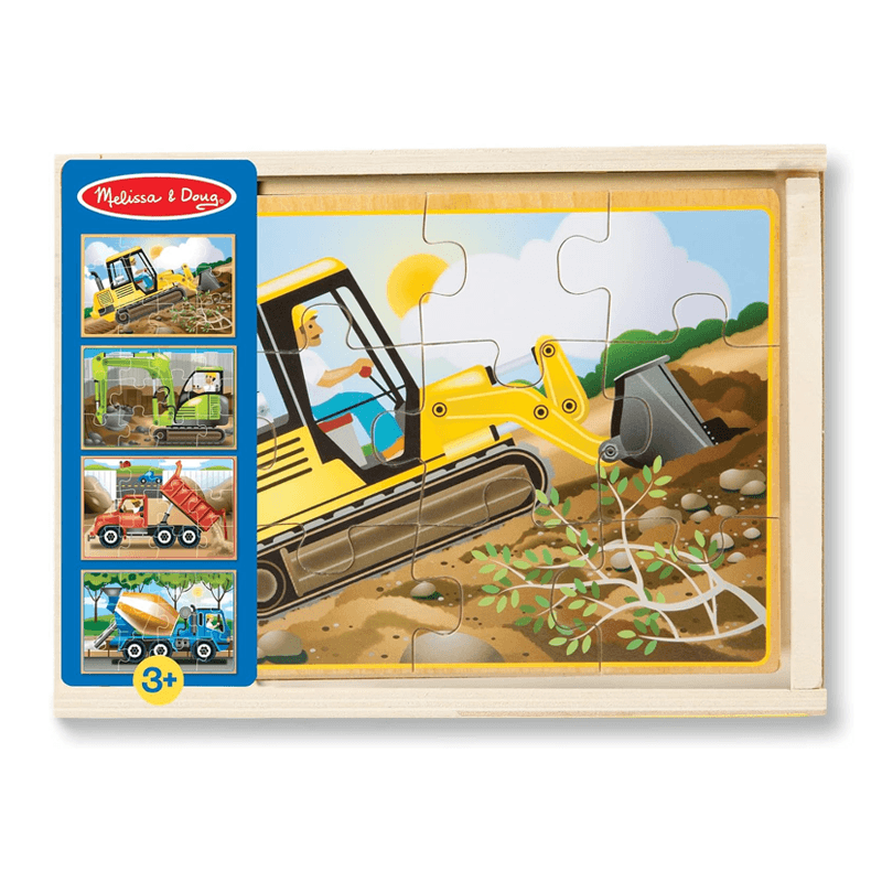 Melissa & Doug  13792 Rompecabezas De Madera Vehículos De Construcción De