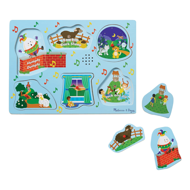 Melissa & Doug  10737 Rompecabezas De 2 Sonidos De Canciones Infantiles (6 Piezas)