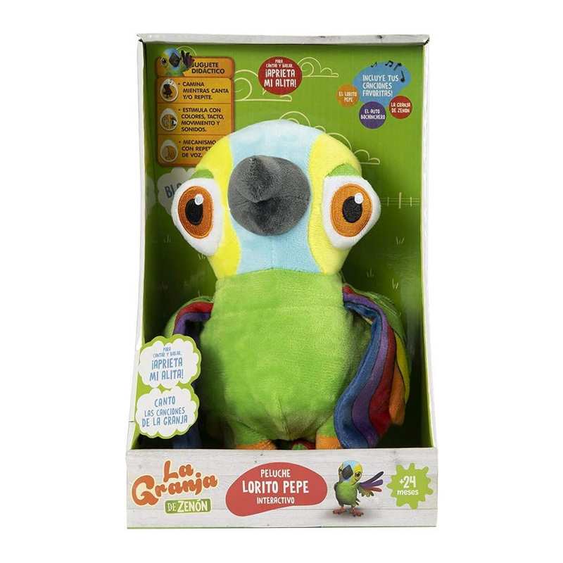 La Granja De Zenon 8020 Peluche Musical De Pepe Loro