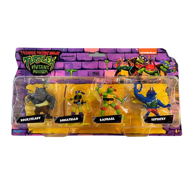 Playmates Toys 83320 Minifiguras de Tortugas Ninja Paquete de 4