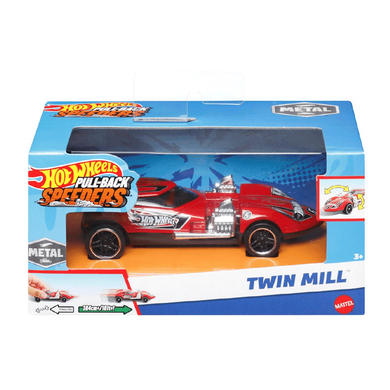 Mattel Hot Wheels Hpr70-0 Vehiculo Speeders  Pull Black Surtido